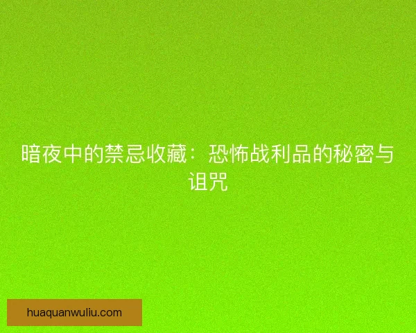 暗夜中的禁忌收藏：恐怖战利品的秘密与诅咒