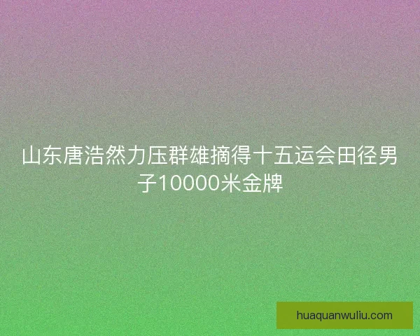 山东唐浩然力压群雄摘得十五运会田径男子10000米金牌 山东唐浩然力压群雄摘得十五运会田径男子10000米金牌